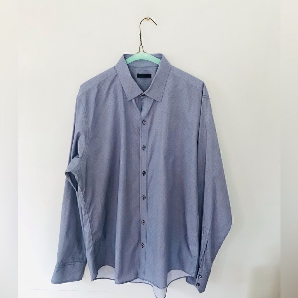 Zachary Prell | men’s blue and red button up dress shirt.